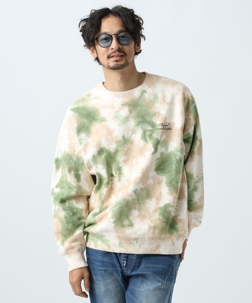 BAYFLOW（ベイフロー）の「タイダイスウェットプルオーバー（スウェット・メンズ・ブラック/ベージュ/ブルー・MEDIUM/LARGE）」の11枚目の写真