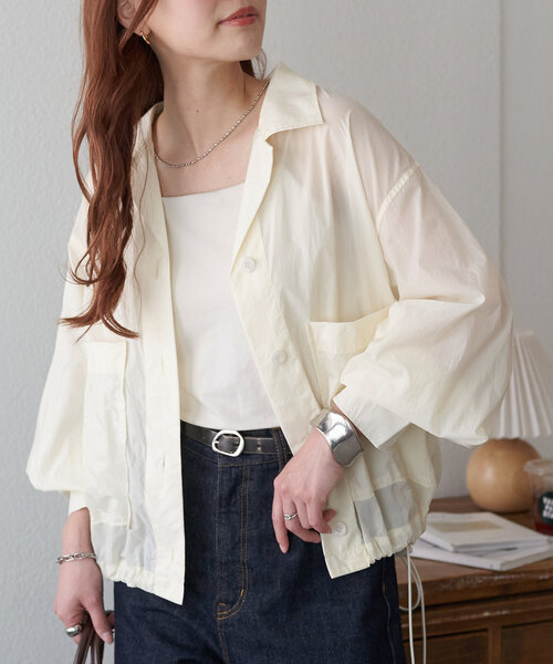 【SS先行予約・WEB限定】シアー開襟ブルゾン（シャツ/ブラウス）｜DISCOAT（ディスコート）