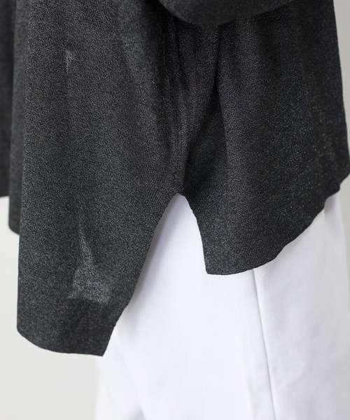 Aletta vita（アレッタビータ）の「ボートネックサイドスリットシアープルオーバー（ニット/セーター・レディース・ブラック系その他/ブラック/ブラウン・FREE）」の15枚目の写真