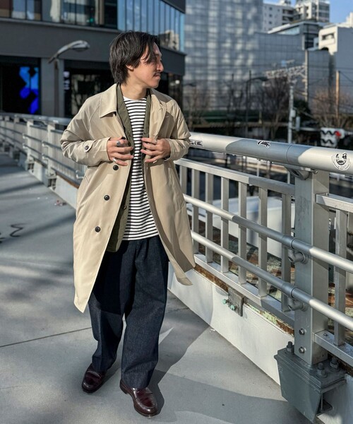 TAION（タイオン）の「【TAION/タイオン】《ビジカジ対応》別注ステンカラーコート 25SS（ステンカラーコート・メンズ・ブラック/ダークネイビー/ベージュ・XL/L/M/S）」の9枚目の写真