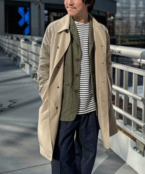 TAION（タイオン）の「【TAION/タイオン】《ビジカジ対応》別注ステンカラーコート 25SS（ステンカラーコート・メンズ・ブラック/ダークネイビー/ベージュ・XL/L/M/S）」の10枚目の写真