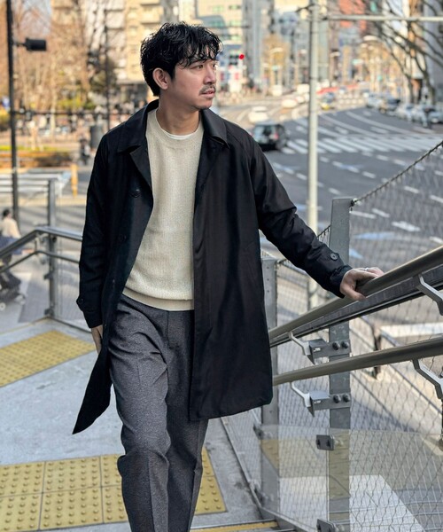 TAION（タイオン）の「【TAION/タイオン】《ビジカジ対応》別注ステンカラーコート 25SS（ステンカラーコート・メンズ・ブラック/ダークネイビー/ベージュ・XL/L/M/S）」の11枚目の写真