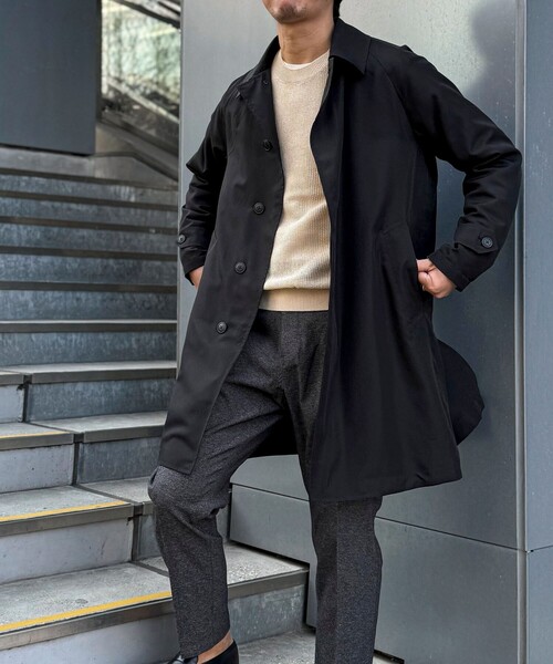 TAION（タイオン）の「【TAION/タイオン】《ビジカジ対応》別注ステンカラーコート 25SS（ステンカラーコート・メンズ・ブラック/ダークネイビー/ベージュ・XL/L/M/S）」の13枚目の写真