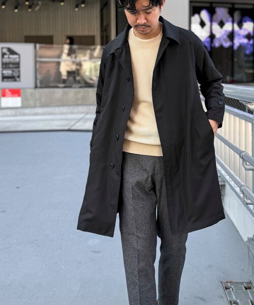 TAION（タイオン）の「【TAION/タイオン】《ビジカジ対応》別注ステンカラーコート 25SS（ステンカラーコート・メンズ・ブラック/ダークネイビー/ベージュ・XL/L/M/S）」の7枚目の写真