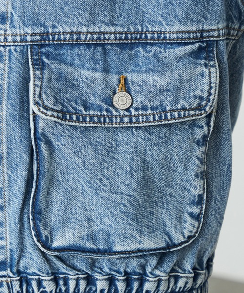 SOMETHING（サムシング）の「SOMETHING デニムブルゾン（その他アウター・レディース・ライトインディゴブルー/ブルー・FREE）」の14枚目の写真