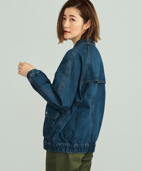 SOMETHING（サムシング）の「SOMETHING デニムブルゾン（その他アウター・レディース・ライトインディゴブルー/ブルー・FREE）」の16枚目の写真