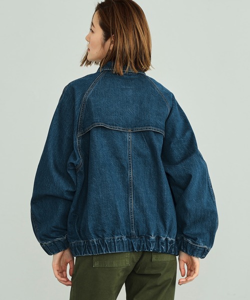 SOMETHING（サムシング）の「SOMETHING デニムブルゾン（その他アウター・レディース・ライトインディゴブルー/ブルー・FREE）」の18枚目の写真