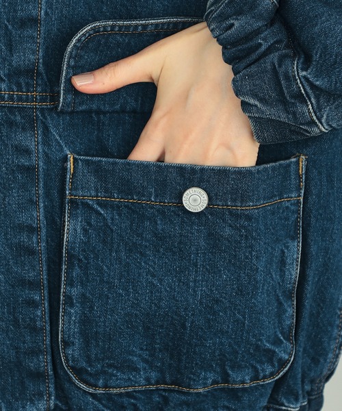 SOMETHING（サムシング）の「SOMETHING デニムブルゾン（その他アウター・レディース・ライトインディゴブルー/ブルー・FREE）」の20枚目の写真