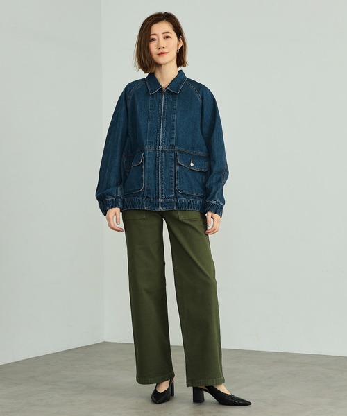 SOMETHING（サムシング）の「SOMETHING デニムブルゾン（その他アウター・レディース・ライトインディゴブルー/ブルー・FREE）」の21枚目の写真