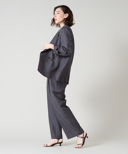 【新品タグ付き】麻混ライン切り替えコート フォーマル対応 取り外し可能ライナー付き ステンカラーコート