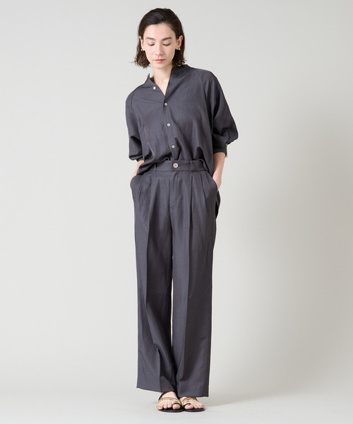 Liesse（リエス）の「ワイドストレートパンツ（その他パンツ・レディース・ライトベージュ/チャコールグレー・2/3）」の16枚目の写真