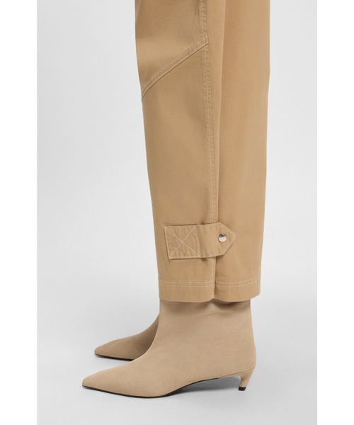 BOSS(ボス)の「バルーンレッグパンツ ペーパータッチ ストレッチコットンツイル(チノパンツ・レディース・ベージュ・32/34/36/38)」の4枚目の写真