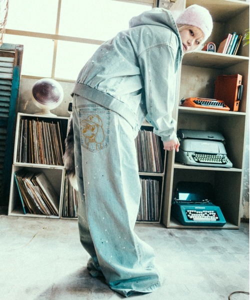 centimeter(センチメーター)の「Ruler paint baggy denim(デニムパンツ・メンズ・ライトインディゴブルー/インディゴブルー/ダークブラウン・MEDIUM/LARGE/X-LARGE)」の12枚目の写真