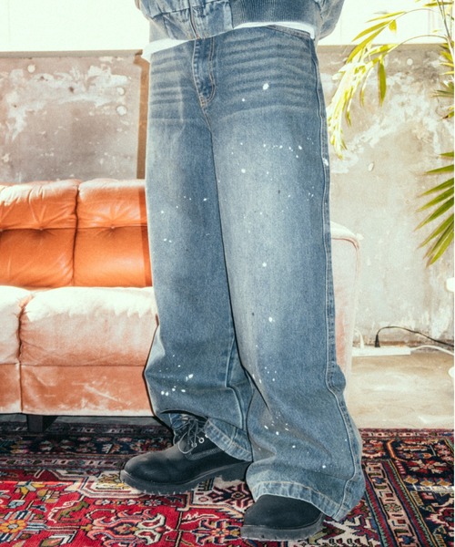 Ruler paint baggy denim（デニムパンツ）｜centimeter（センチ