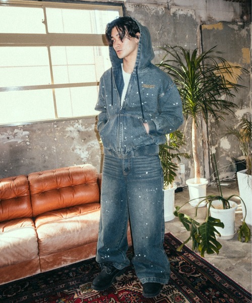 centimeter(センチメーター)の「Ruler paint baggy denim(デニムパンツ・メンズ・ライトインディゴブルー/インディゴブルー/ダークブラウン・MEDIUM/LARGE/X-LARGE)」の10枚目の写真