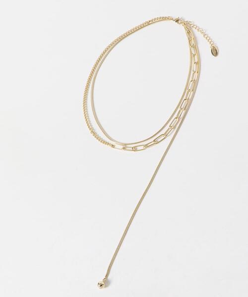 SMELLY(スメリー)の「チェーン2レイヤードネックレス(ネックレス・レディース・ゴールド・-)」の7枚目の写真