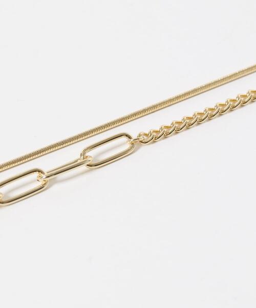 SMELLY(スメリー)の「チェーン2レイヤードネックレス(ネックレス・レディース・ゴールド・-)」の8枚目の写真