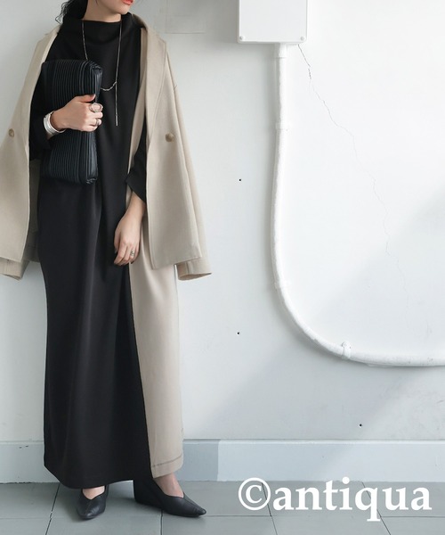 antiqua(アンティカ)の「バイカラーワンピース(ワンピース・レディース・ブラック・ONESIZE)」の7枚目の写真