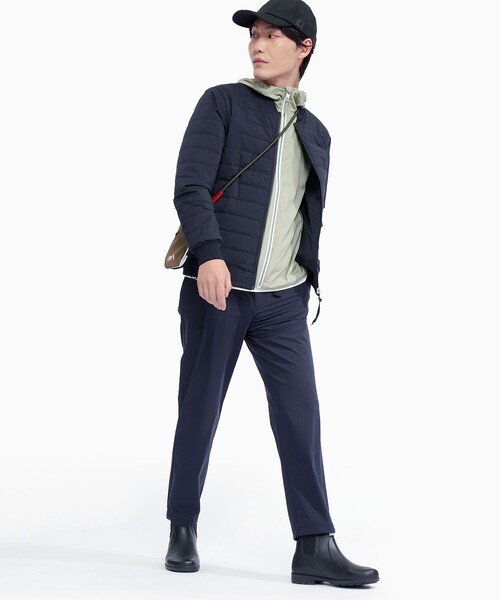 AIGLE(エーグル)の「撥水 DUPONT SORONA中綿 リバーシブルインサレーションジャケット / 中綿ダウンジャケット(ダウンジャケット/コート・メンズ・ブラック/グレー/グリーン・L/S/M/XL)」の5枚目の写真