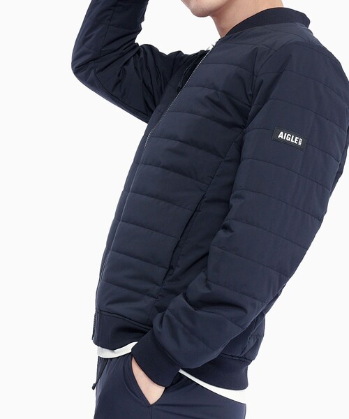 AIGLE(エーグル)の「撥水 DUPONT SORONA中綿 リバーシブルインサレーションジャケット / 中綿ダウンジャケット(ダウンジャケット/コート・メンズ・ブラック/グレー/グリーン・L/S/M/XL)」の6枚目の写真