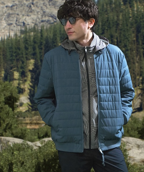 AIGLE(エーグル)の「撥水 DUPONT SORONA中綿 リバーシブルインサレーションジャケット / 中綿ダウンジャケット(ダウンジャケット/コート・メンズ・ブラック/グレー/グリーン・L/S/M/XL)」の2枚目の写真
