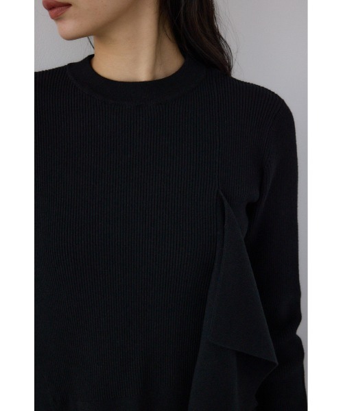 PLUS(プラス)の「【PLUS】アシンメトリーレイヤードニットワンピース(ワンピース・レディース・ブラック/ブルー系その他3・MEDIUM/SMALL)」の3枚目の写真