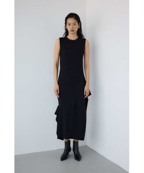 PLUS】アシンメトリーレイヤードニットワンピース（ワンピース）｜PLUS