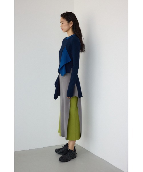 PLUS(プラス)の「【PLUS】アシンメトリーレイヤードニットワンピース(ワンピース・レディース・ブラック/ブルー系その他3・MEDIUM/SMALL)」の18枚目の写真