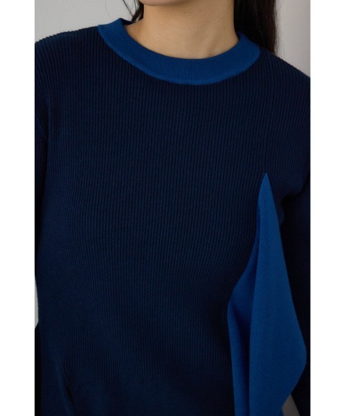 PLUS(プラス)の「【PLUS】アシンメトリーレイヤードニットワンピース(ワンピース・レディース・ブラック/ブルー系その他3・MEDIUM/SMALL)」の21枚目の写真