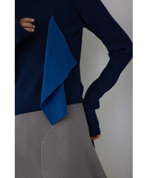 PLUS(プラス)の「【PLUS】アシンメトリーレイヤードニットワンピース(ワンピース・レディース・ブラック/ブルー系その他3・MEDIUM/SMALL)」の22枚目の写真