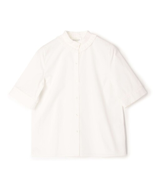 100/2コンパクトブロード ハーフスリーブタックブラウス（シャツ