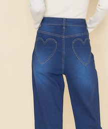【S・Mサイズ展開】ハートポケットデニムパンツ