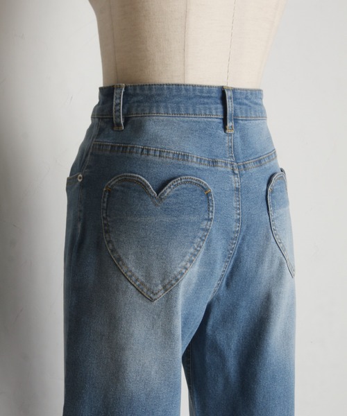 tocco closet（トッコ　クローゼット）の「【Ｓ・Ｍサイズ展開】ハートポケットデニムパンツ（デニムパンツ・レディース・ブルー/インディゴブルー・M/S）」の15枚目の写真