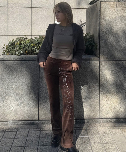 Oriens JOURNAL STANDARD（オリエンス ジャーナルスタンダード）の「【Praying/プレイング】 Velvet Flared Pants PRAY240 08- BROWN（その他パンツ・レディース・ブラウン・X-SMALL）」の12枚目の写真
