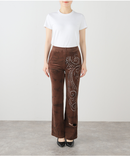 Oriens JOURNAL STANDARD（オリエンス ジャーナルスタンダード）の「【Praying/プレイング】 Velvet Flared Pants PRAY240 08- BROWN（その他パンツ・レディース・ブラウン・X-SMALL）」の16枚目の写真