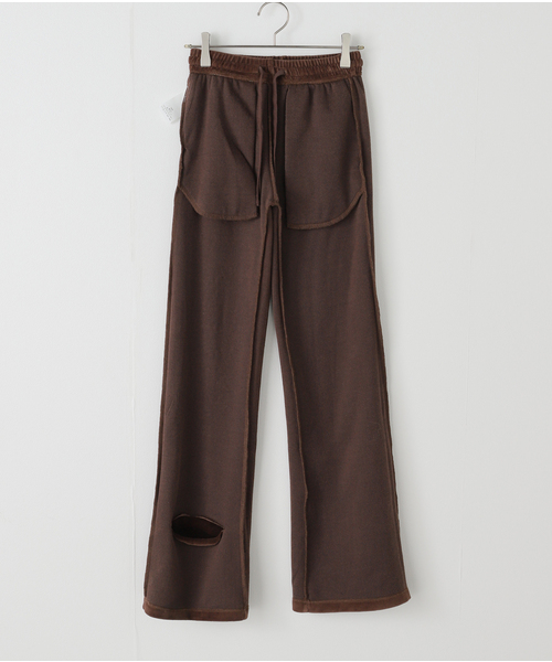 Oriens JOURNAL STANDARD（オリエンス ジャーナルスタンダード）の「【Praying/プレイング】 Velvet Flared Pants PRAY240 08- BROWN（その他パンツ・レディース・ブラウン・X-SMALL）」の7枚目の写真