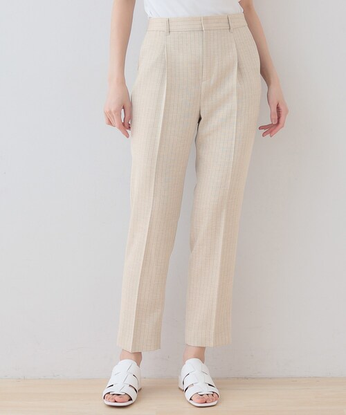 INDIVI（インディヴィ）の「【こなれSETUP／ストライプ柄】リネンライクテーパードパンツ（その他パンツ・レディース・チャコール/アイボリー系2・03/05/12/13/15 /19/36/38/40）」の12枚目の写真
