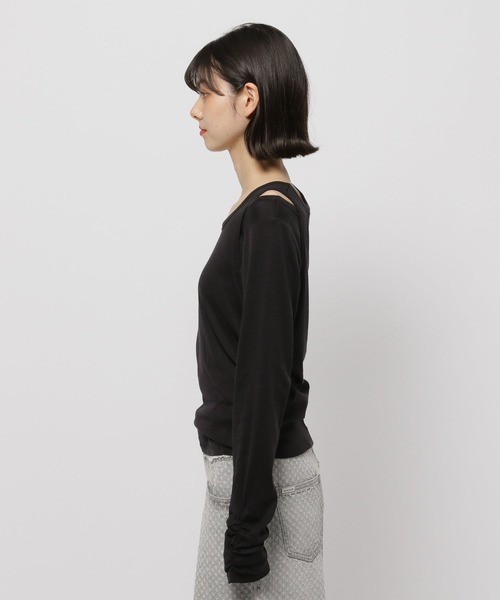 niko and...（ニコアンド）の「タンクレイヤードTシャツ（Tシャツ/カットソー・レディース・ブラック/オフホワイト/グレー・FREE）」の14枚目の写真