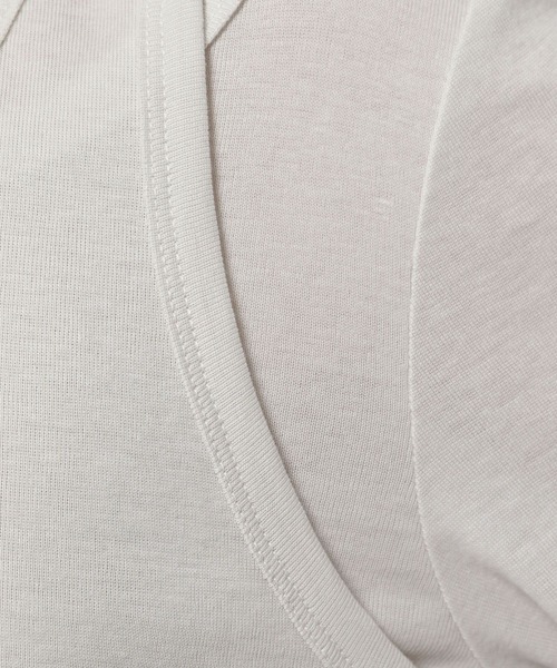 niko and...（ニコアンド）の「タンクレイヤードTシャツ（Tシャツ/カットソー・レディース・ブラック/オフホワイト/グレー・FREE）」の21枚目の写真