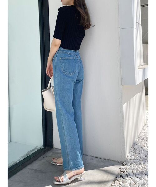 MERCURYDUO（マーキュリーデュオ）の「ハイウエストストレートストレッチデニム（その他パンツ・レディース・ブルー/インディゴブルー・SMALL/MEDIUM）」の19枚目の写真