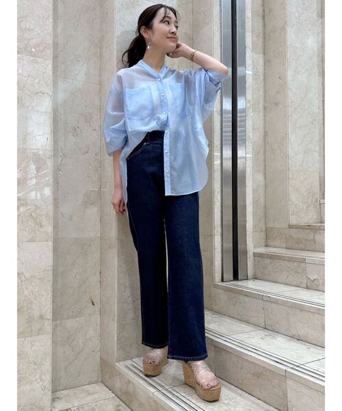 MERCURYDUO（マーキュリーデュオ）の「ハイウエストストレートストレッチデニム（その他パンツ・レディース・ブルー/インディゴブルー・SMALL/MEDIUM）」の20枚目の写真