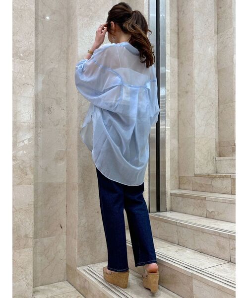 MERCURYDUO（マーキュリーデュオ）の「ハイウエストストレートストレッチデニム（その他パンツ・レディース・ブルー/インディゴブルー・SMALL/MEDIUM）」の21枚目の写真