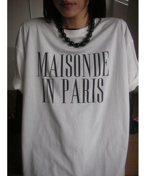 Didot.showroom（ディドット ショールーム）の「"IN PARIS" TEE（Tシャツ/カットソー・レディース・ホワイト/チャコールグレー/ヘザーグレー・FREE）」の2枚目の写真