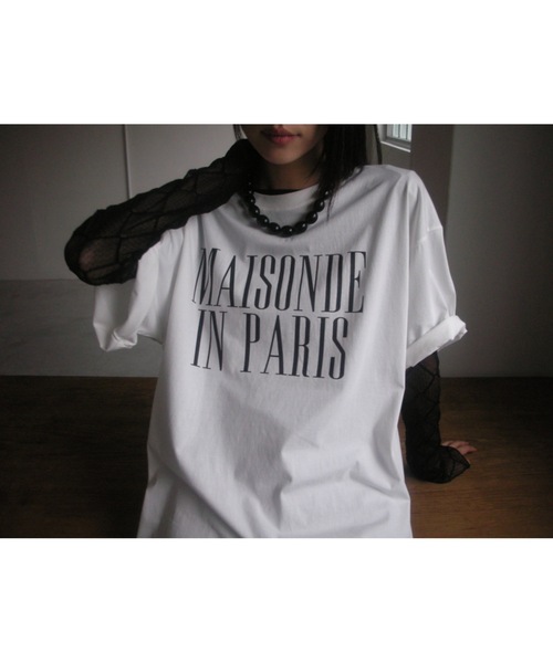 Didot.showroom（ディドット ショールーム）の「"IN PARIS" TEE（Tシャツ/カットソー・レディース・ホワイト/チャコールグレー/ヘザーグレー・FREE）」の7枚目の写真
