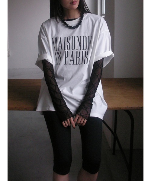 Didot.showroom（ディドット ショールーム）の「"IN PARIS" TEE（Tシャツ/カットソー・レディース・ホワイト/チャコールグレー/ヘザーグレー・FREE）」の8枚目の写真