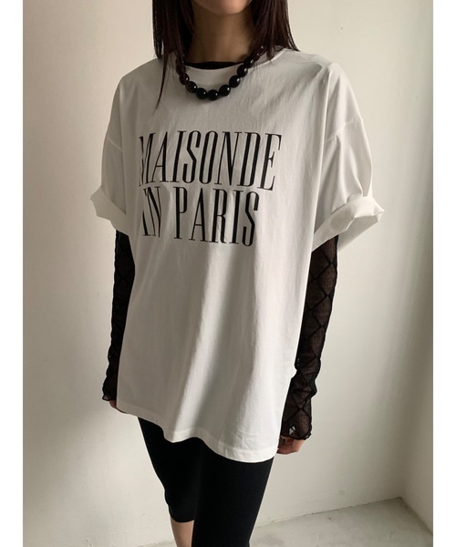 Didot.showroom（ディドット ショールーム）の「"IN PARIS" TEE（Tシャツ/カットソー・レディース・ホワイト/チャコールグレー/ヘザーグレー・FREE）」の4枚目の写真