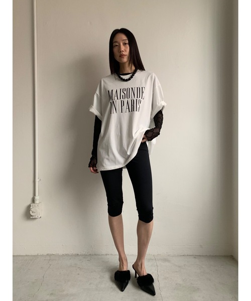 Didot.showroom（ディドット ショールーム）の「"IN PARIS" TEE（Tシャツ/カットソー・レディース・ホワイト/チャコールグレー/ヘザーグレー・FREE）」の6枚目の写真