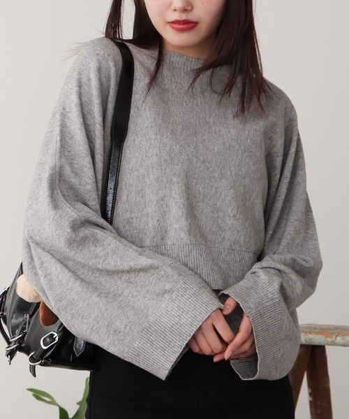 ROOPTOKYO（ループトウキョウ）の「フレアスリーブニット 秋物 秋服 2026年秋冬 冬服（ニット/セーター・レディース・ベージュ/ダークグレー/ライトグレー/アイボリー・FREE）」の15枚目の写真