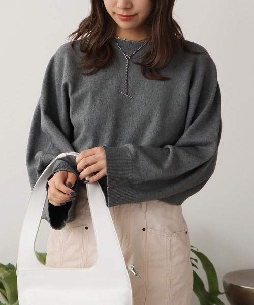 ROOPTOKYO（ループトウキョウ）の「フレアスリーブニット 秋物 秋服 2026年秋冬 冬服（ニット/セーター・レディース・ベージュ/ダークグレー/ライトグレー/アイボリー・FREE）」の20枚目の写真
