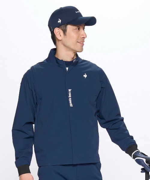 le coq sportif GOLF（ルコックスポルティフゴルフ）の「【NEW BASIC】2WAYブルゾン（ブルゾン・メンズ・ベージュ/ネイビー・M/L/XL/3L）」の19枚目の写真